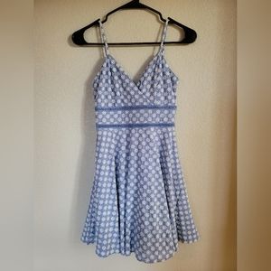 Francesca's Jun & Ivy Chambray Skater Dress XXS
